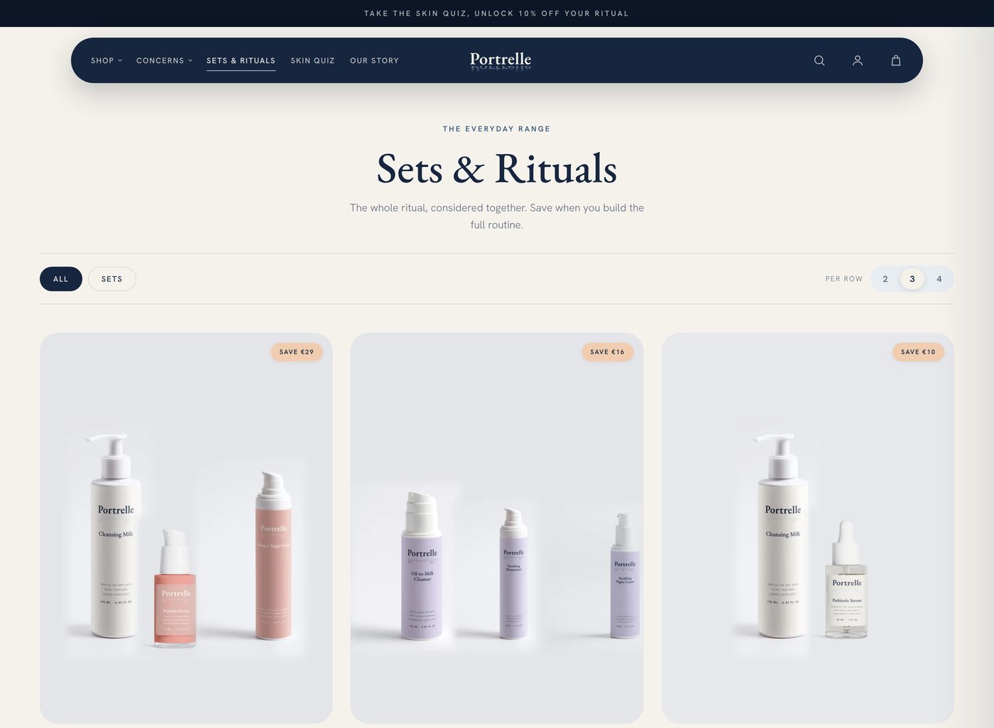 The sets and rituals collection